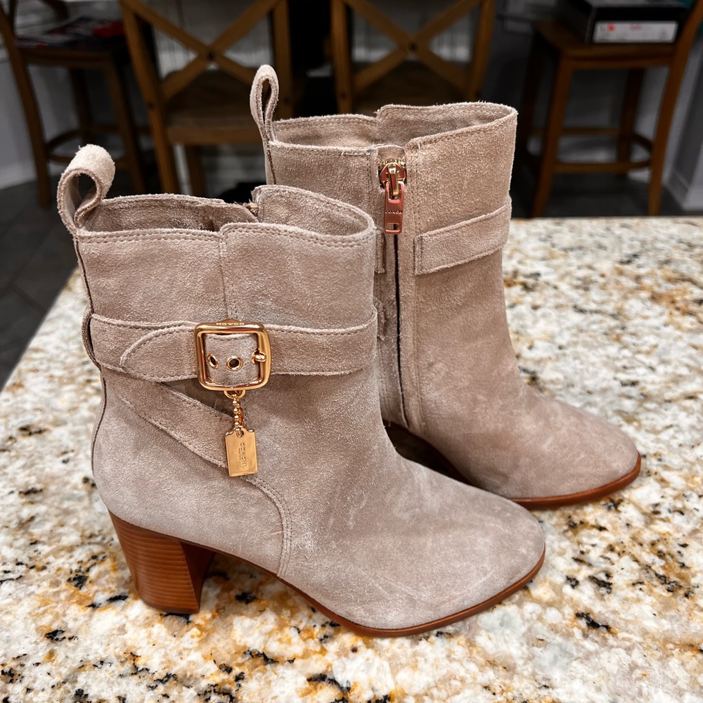 Coach suede ankle boots